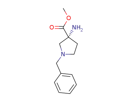 Molecular Structure of 145602-88-6 (Methyl 3-amino-1-benzylpyrrolidine-3-Carboxylate)