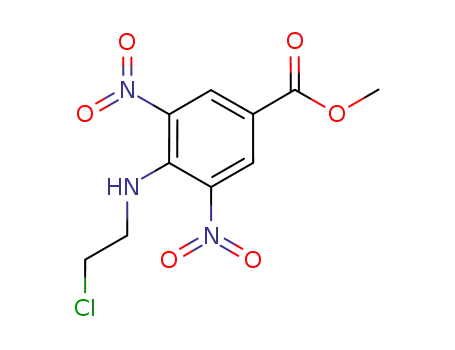 Molecular Structure of 110991-77-0 (methyl 4-((2-chloroethyl)amino)-3,5-dinitrobenzoate)