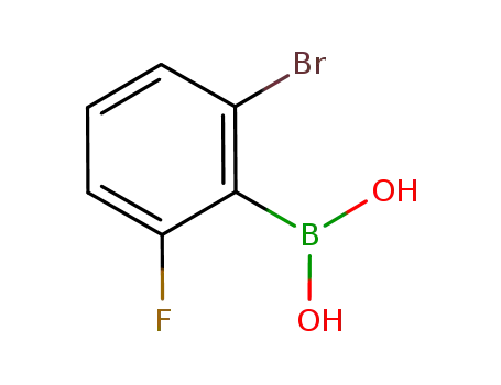 Molecular Structure of 913835-80-0 (2-Bromo-6-fluorophenylboronic acid)
