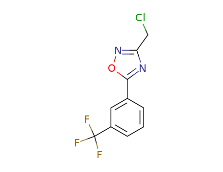Molecular Structure of 175205-63-7 (3-Chloromethyl-5-[3-(trifluoromethyl)phenyl]-1,2,4-oxadiazole)