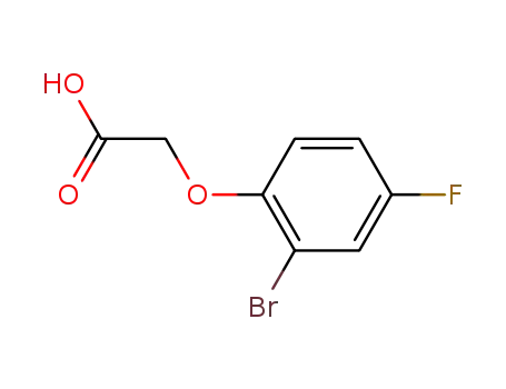 Molecular Structure of 399-40-6 ((2-BROMO-4-FLUORO-PHENOXY)-ACETIC ACID)