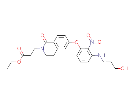 2(1H)-Isoquinolinepropanoic acid,
3,4-dihydro-6-[3-[(3-hydroxypropyl)amino]-2-nitrophenoxy]-1-oxo-, ethyl
ester