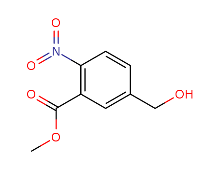 Molecular Structure of 133719-03-6 (Benzoic acid, 5-(hydroxymethyl)-2-nitro-, methyl ester)