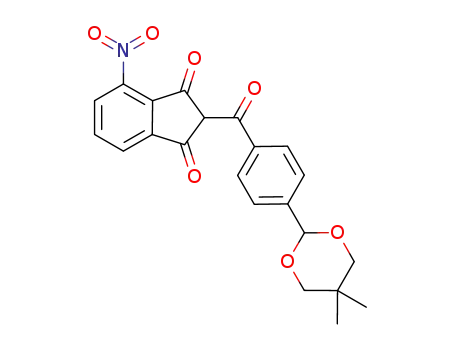 Molecular Structure of 784212-01-7 (1H-Indene-1,3(2H)-dione,
2-[4-(5,5-dimethyl-1,3-dioxan-2-yl)benzoyl]-4-nitro-)