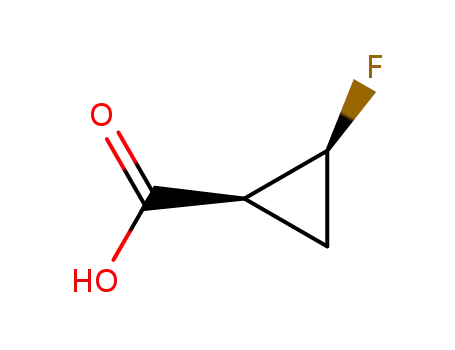 Molecular Structure of 127199-14-8 ((1S,2S)-2-Fluorocyclopropanecarboxylic acid)