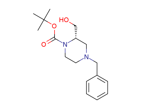 2-Methyl-2-propanyl (2S)-4-benzyl-2-(hydroxymethyl)-1-piperazinecarboxylate