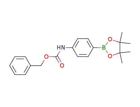 Molecular Structure of 363186-06-5 ((4-Benzyloxycarbonylaminophenyl)boronic acid, pinacol ester)
