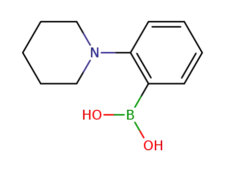 Molecular Structure of 1050505-85-5 (2-(1-Piperidinyl)phenylboronic acid)