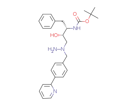 Molecular Structure of 857904-20-2 (CarbaMic acid, N-[(1S,2S)-2-hydroxy-1-(phenylMethyl)-3-[1-[[4-(2-pyridinyl)phenyl]Methyl]hydrazinyl]propyl]-, 1,1-diMethylethyl ester)