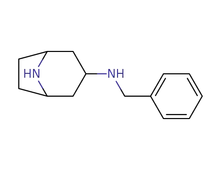 Molecular Structure of 198210-57-0 (8-Azabicyclo[3.2.1]octan-3-amine,N-(phenylmethyl)-)