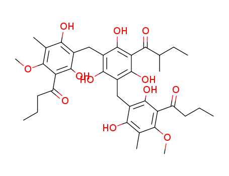 55576-66-4,agrimol B,1-Butanone,1-[3,5-bis[[2,6-dihydroxy-4-methoxy-3-methyl-5-(1-oxobutyl)phenyl]methyl]-2,4,6-trihydroxyphenyl]-2-methyl-,(S)-; (S)-(+)-Agrimol B; Agrimol B