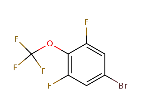 Molecular Structure of 115467-07-7 (3,5-Difluoro-4-(trifluoromethoxy)bromobenzene)
