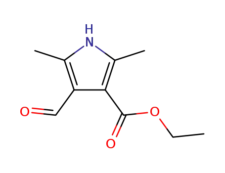 Molecular Structure of 776-24-9 (ethyl 4-formyl-2,5-dimethyl-1H-pyrrole-3-carboxylate)