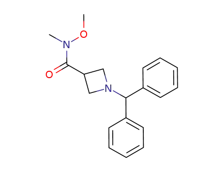 Molecular Structure of 359402-66-7 (3-Azetidinecarboxamide, 1-(diphenylmethyl)-N-methoxy-N-methyl-)