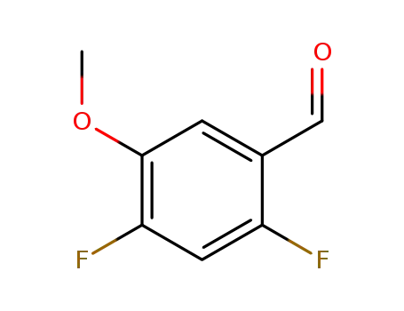 Molecular Structure of 177034-25-2 (2,4-Difluoro-5-Methoxybenzaldehyde)