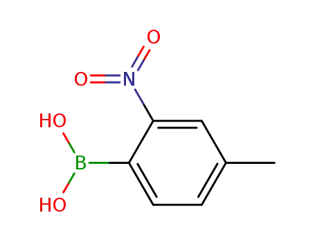 Molecular Structure of 143697-03-4 ((4-METHYL-2-NITRO)BENZENEBORONIC ACID)