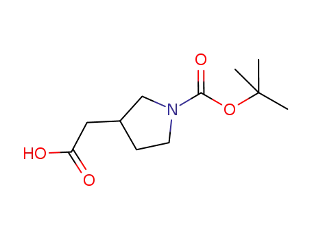 Molecular Structure of 175526-97-3 (N-BOC-3-PYRROLIDINEACETIC ACID)