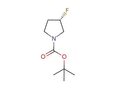 Molecular Structure of 479253-00-4 (N-trans-BOC-(3S)-Fluoropyrrolidine)