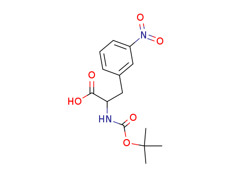 Molecular Structure of 119349-11-0 (Phenylalanine, N-[(1,1-dimethylethoxy)carbonyl]-3-nitro-)