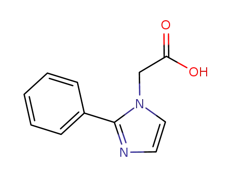 Molecular Structure of 842958-44-5 ((2-PHENYL-IMIDAZOL-1-YL)-ACETIC ACID)