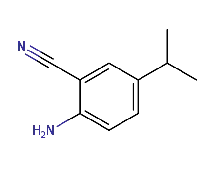 Molecular Structure of 549488-76-8 (2-Amino-5-(1-methylethyl)benzonitrile)