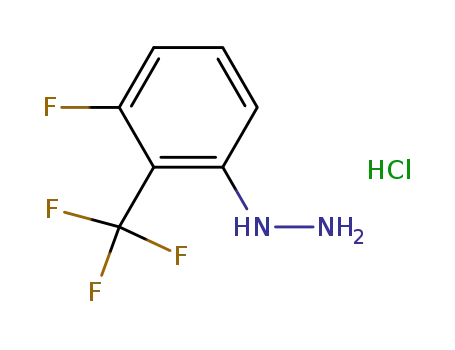 Molecular Structure of 952233-12-4 ((3-Fluoro-2-trifluoromethyl-phenyl)-hydrazine hydrochloride)