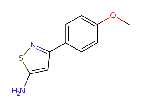 Molecular Structure of 75907-55-0 (3-(4-Methoxyphenyl)isothiazol-5-aMine)