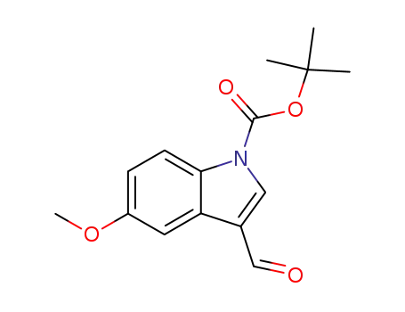 Molecular Structure of 324756-80-1 (5-METHOXY-3-FORMYLINDOLE-1-CARBOXYLIC ACID TERT-BUTYL ESTER)