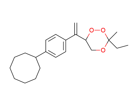 Molecular Structure of 610780-91-1 (1,2,4-Trioxane, 6-[1-(4-cyclooctylphenyl)ethenyl]-3-ethyl-3-methyl-)