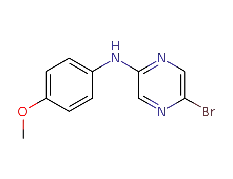 Molecular Structure of 950845-92-8 (5-bromo-N-(4-methoxyphenyl)pyrazin-2-amine)