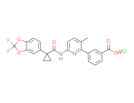 3-(6-{[1-(2,2-Difluoro-benzo[1,3]dioxol-5-yl)-cyclopropanecarbonyl]-amino}-3-methyl-pyridin-2-yl)-benzoic acid hydrochloride