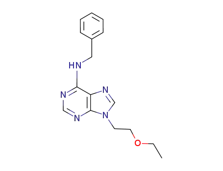 Molecular Structure of 1013022-32-6 (benzyl-[9-(2-ethoxy-ethyl)-9H-purin-6-yl]-amine)