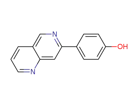 Molecular Structure of 884500-91-8 (4-(1,6-Naphthyridin-7-yl)phenol)