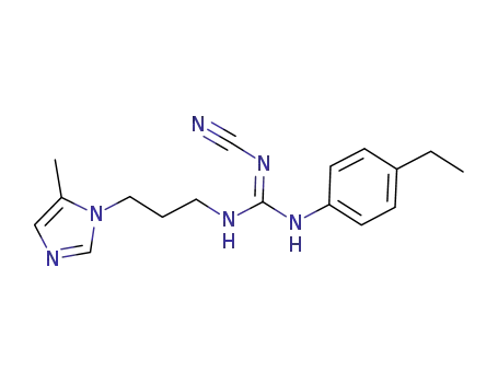 Molecular Structure of 1073243-01-2 (2-cyano(4-ethylphenyl)-3-(3-(5-methyl-1H-imidazol-1-yl)propyl)guanidine)