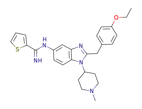 N-(2-(4-ethoxybenzyl)-1-(1-methylpiperidin-4-yl)-1H-benzo[d]imidazol-5-yl)thiophen-2-carboximidamide