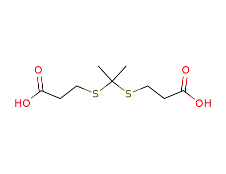 Molecular Structure of 4265-59-2 (Propanoic acid, 3,3'-[(1-methylethylidene)bis(thio)]bis-)