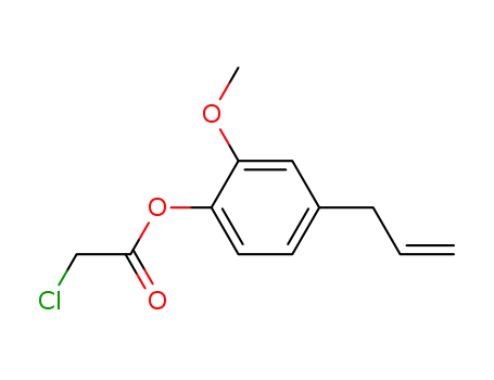 Molecular Structure of 305-12-4 (2-methoxy-4-(prop-2-en-1-yl)phenyl chloroacetate)
