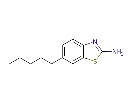 Molecular Structure of 191719-16-1 (2-Benzothiazolamine,6-pentyl-(9CI))