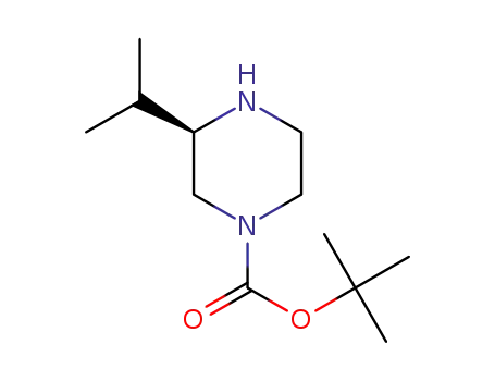 Molecular Structure of 928025-63-2 ((R)-1-N-Boc-3-isopropylpiperazine)