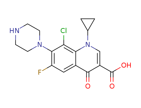 99696-22-7,8-chloro-1-cyclopropyl-6-fluoro-4-oxo-7-piperazin-1-yl-1,4-dihydroquinoline-3-carboxylic acid,