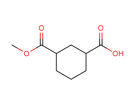 Molecular Structure of 227783-07-5 ((1R,3S)-1,3-Cyclohexanedicarboxylic acid, monomethyl ester)