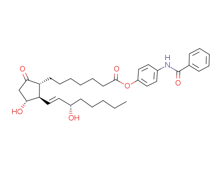 4-benzamidophenyl-7-((1R,2R,3R)-3-hydroxy-2-((S,E)-3-hydroxyoct-1-enyl)-5-oxocyclopentyl)heptanoate
