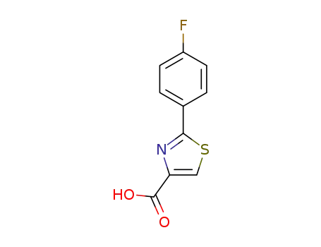 Molecular Structure of 863668-07-9 (2-(4-FLUORO-PHENYL)-THIAZOLE-4-CARBOXYLIC ACID)