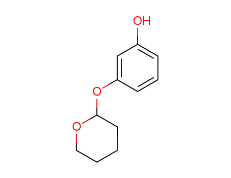 Molecular Structure of 132681-13-1 (Phenol, 3-[(tetrahydro-2H-pyran-2-yl)oxy]-)