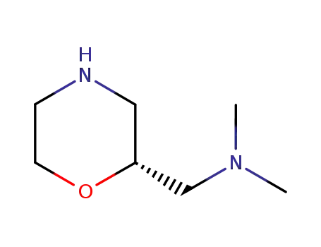 Molecular Structure of 214273-19-5 (N,N-DIMETHYL-2(R)-MORPHOLINMETHANAMINE)