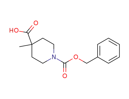 Molecular Structure of 203522-12-7 (1-N-Cbz-4-Methylpiperidine-4-carboxylic acid)