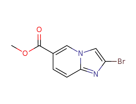 Molecular Structure of 1042141-37-6 (Methyl 2-broMoiMidazo[1,2-a]pyridine-6-carboxylate)