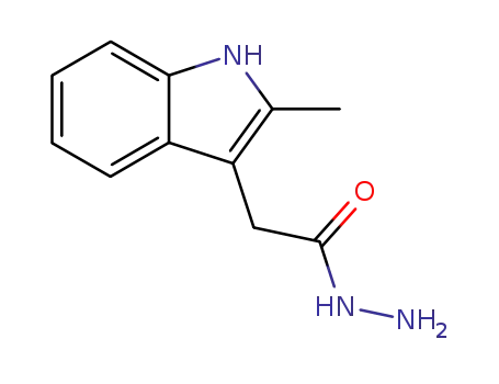 Molecular Structure of 21909-51-3 (2-(2-methyl-1H-indol-3-yl)acetohydrazide)