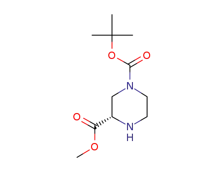 Molecular Structure of 314741-39-4 ((S)-4-N-Boc-piperazine-2-carboxylic acid methyl ester)
