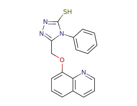 Molecular Structure of 73511-58-7 (4-phenyl-5-[(quinolin-8-yloxy)methyl]-2,4-dihydro-3H-1,2,4-triazole-3-thione)